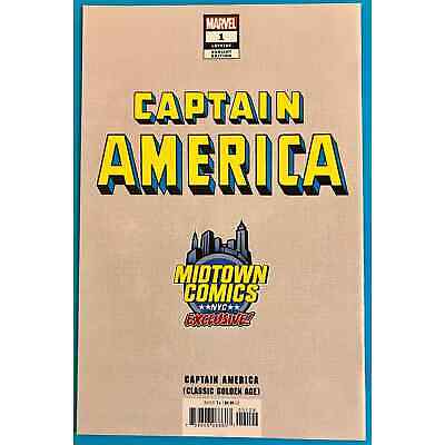 Captain America #1 R John Tyler Christopher Midtown Comics (KEY)