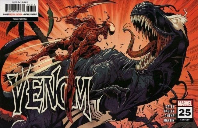 MARVEL COMICS VENOM #25 3RD PRINT BAGLEY VARIANT