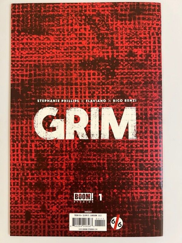 π¨π₯ GRIM #1 ABIGAIL LARSON 616 Exclusive Variant LTD 1000 BOOM Studios