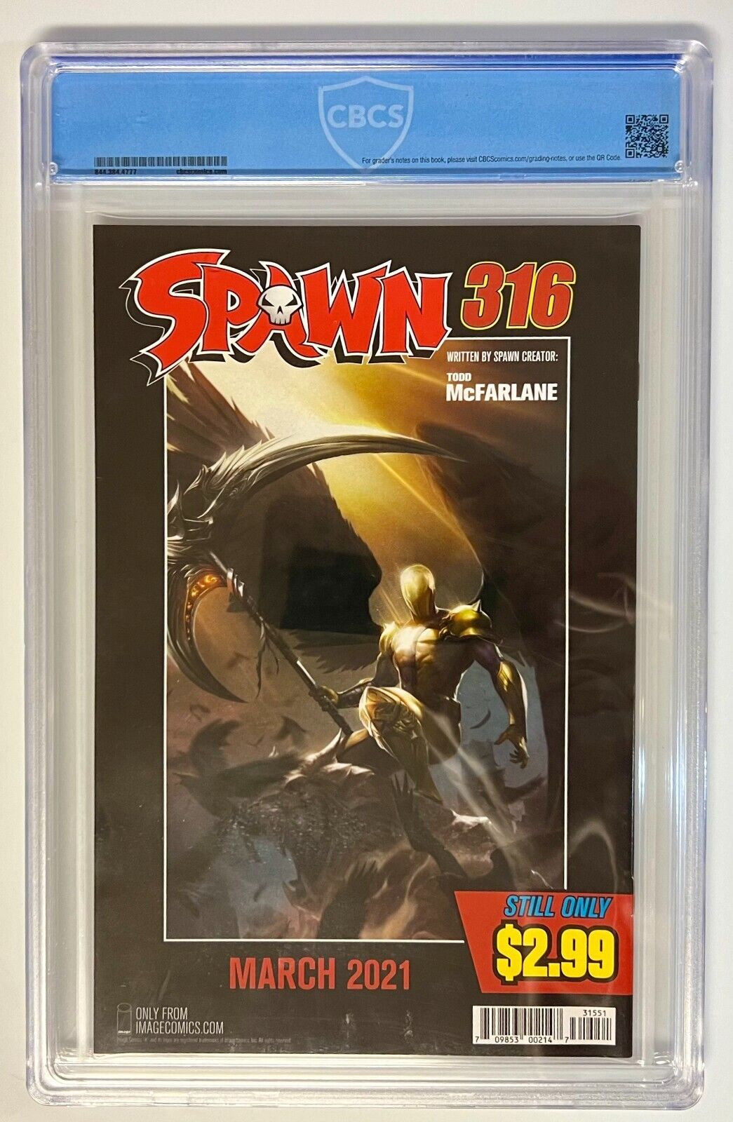 Spawn #315 (2021) CBCS 9.8 Image High Grade Comic Book B&W Sketch Incentive