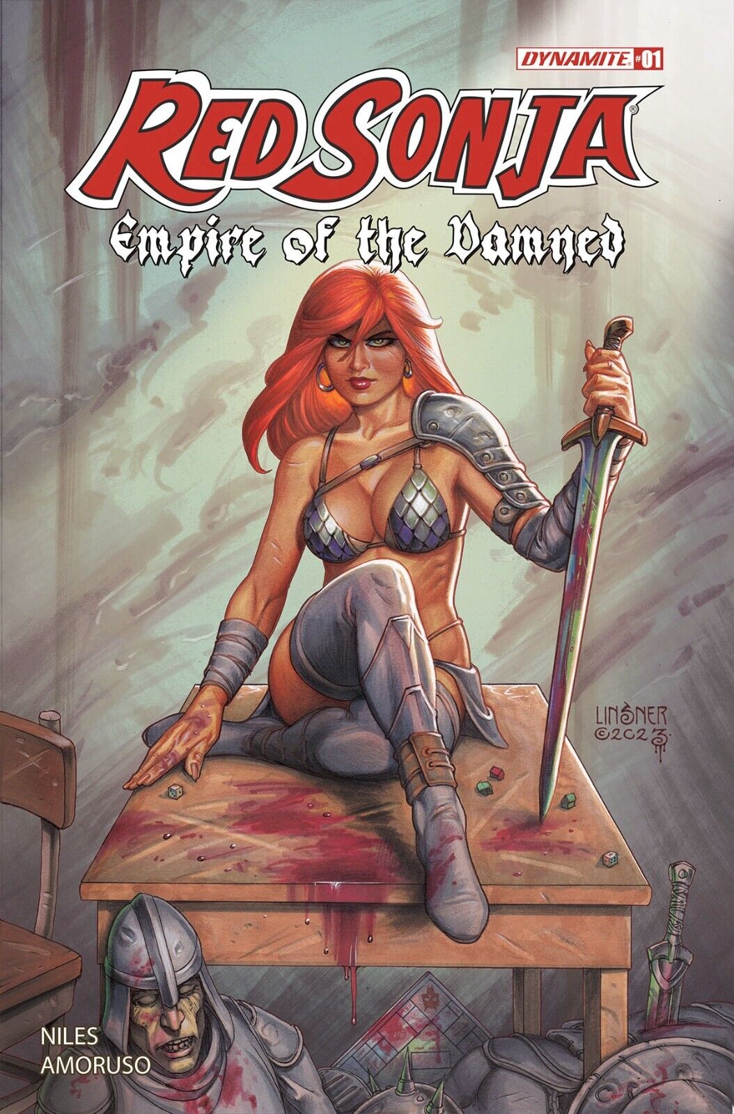 Red Sonja: Empire of the Damned #1J Dynamite | 1:10 Variant Linsner Foil