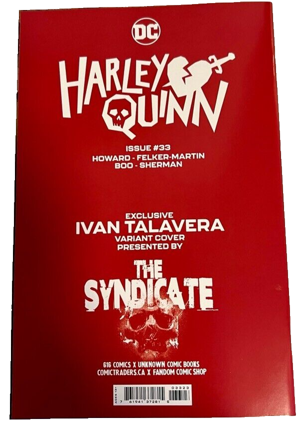 π₯ HARLEY QUINN 33 IVAN TALAVERA 616 Trade Dress Variant LTD 3000