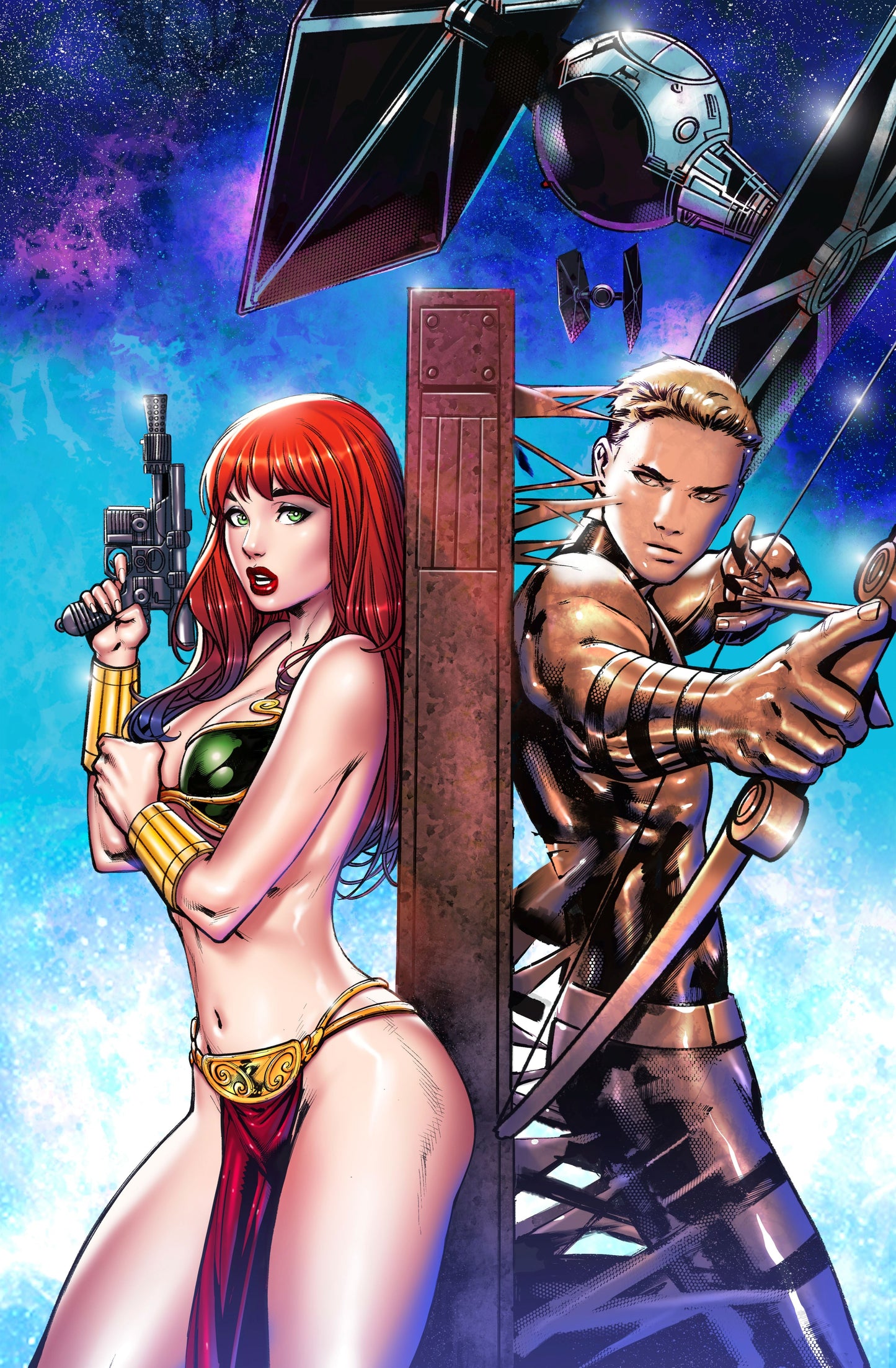 Slave Leia Steel Bikini Spectacular #3 – Digital Download | Dark Diana & Slave Supergirl Moebius Chair Mature Full-Color Pinup Art