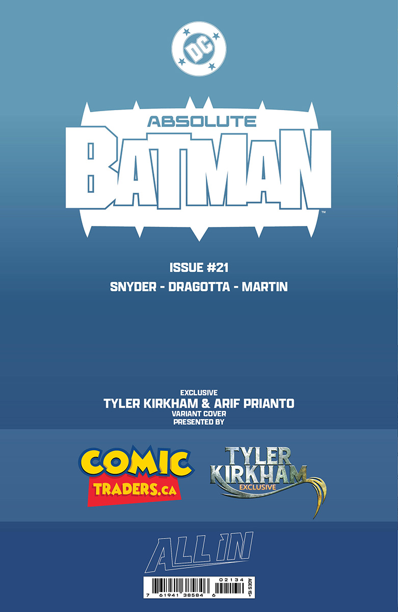 [FOIL]ABSOLUTE BATMAN #21 TYLER KIRKHAM EXCLUSIVE BATTLE DAMAGED DEATHSTROKE VIRGIN VAR (06/17/2026)