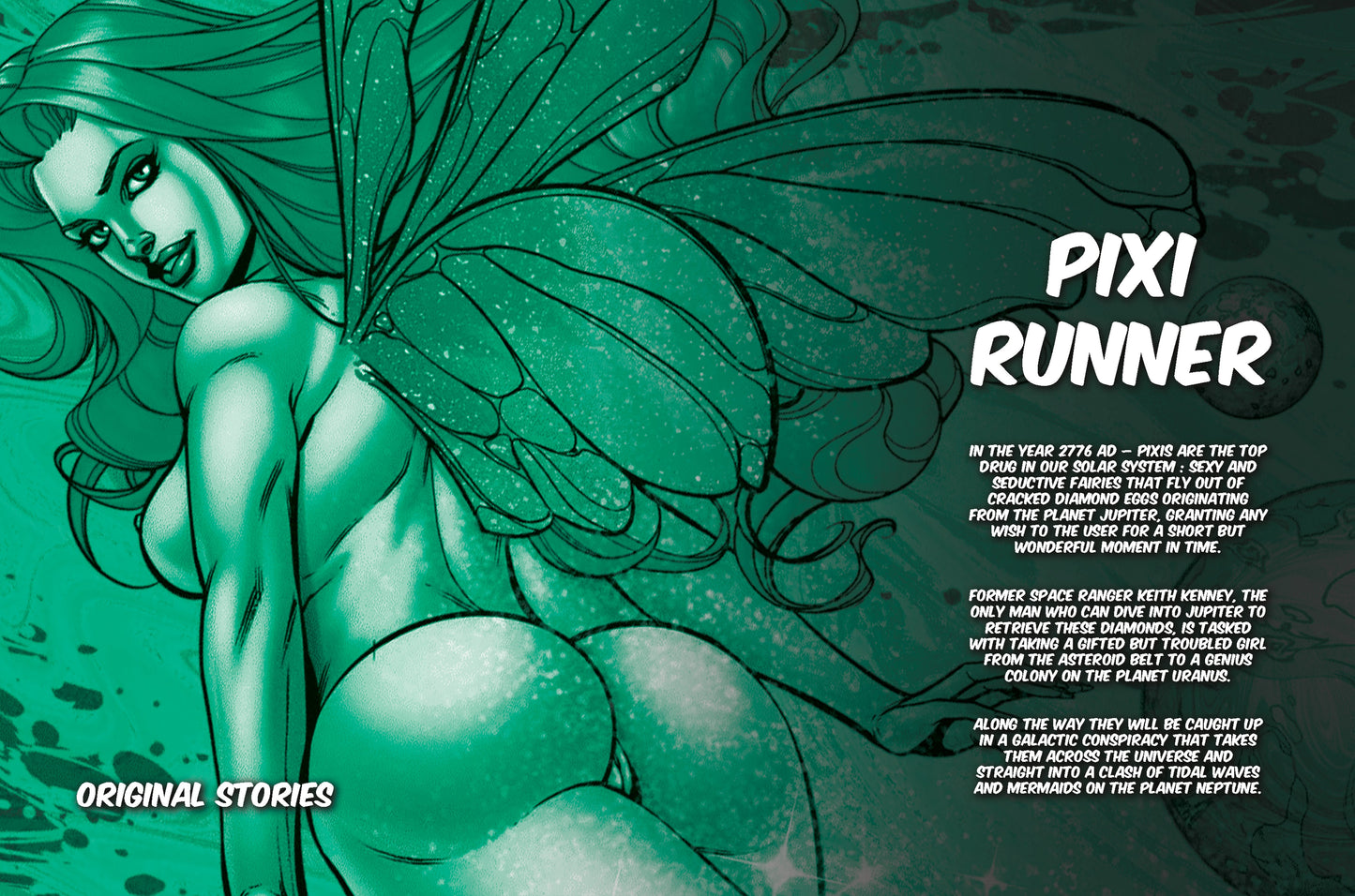 Pixi Runner #6 – Digital Download | Mermaid Ménage à Trois & Lap Dance Cover Mature Full-Color Sci-Fi Comic
