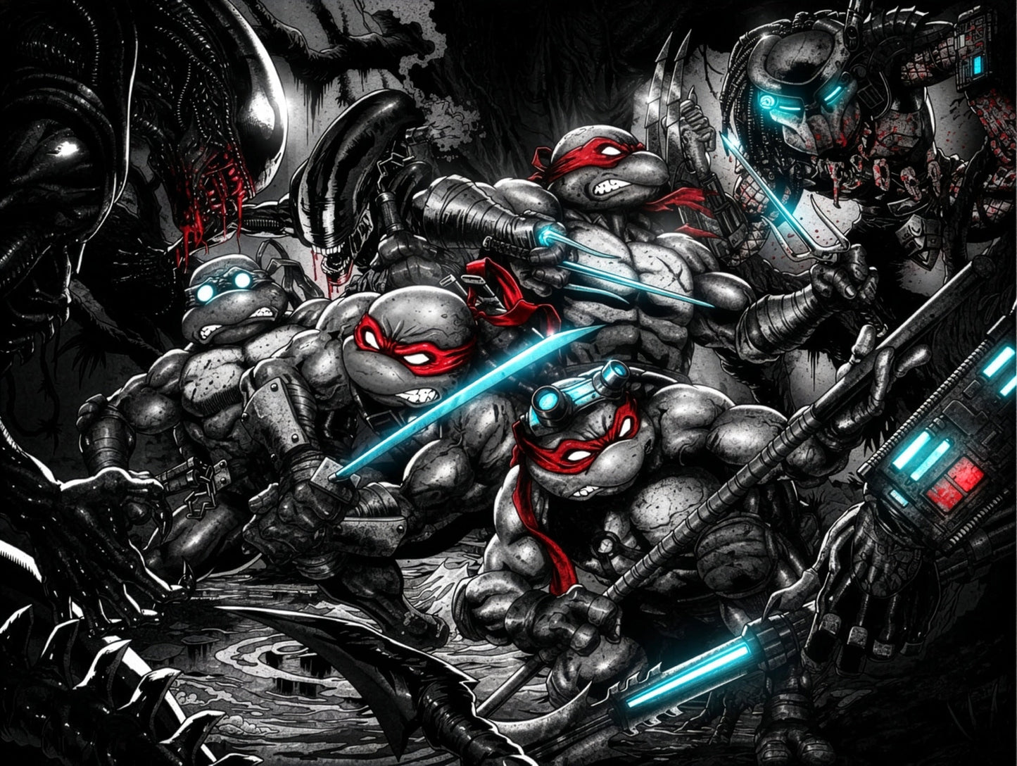 TMNT Generations – Digital Download | Teenage Mutant Ninja Turtles vs Aliens & Predator Art Collection