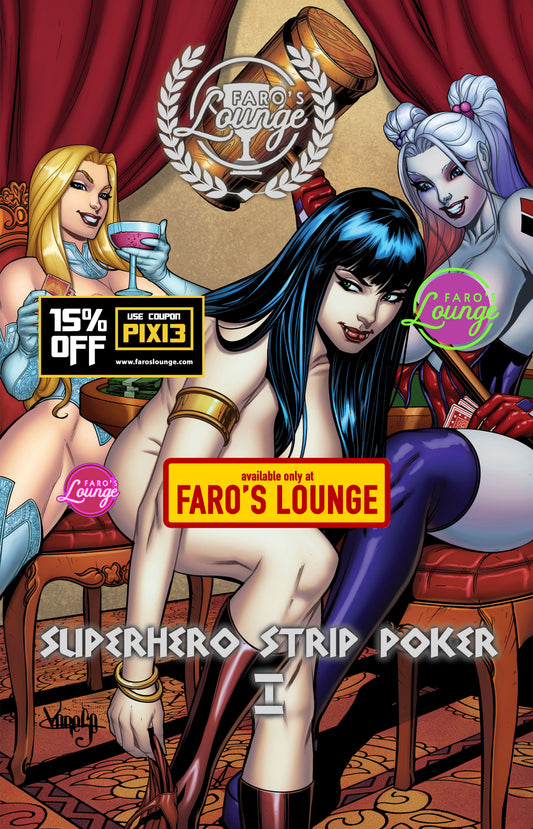 Superhero Strip Poker Championship #1 – Digital Download | Emma Frost, Vampirella & Harley Quinn Mature Art Book