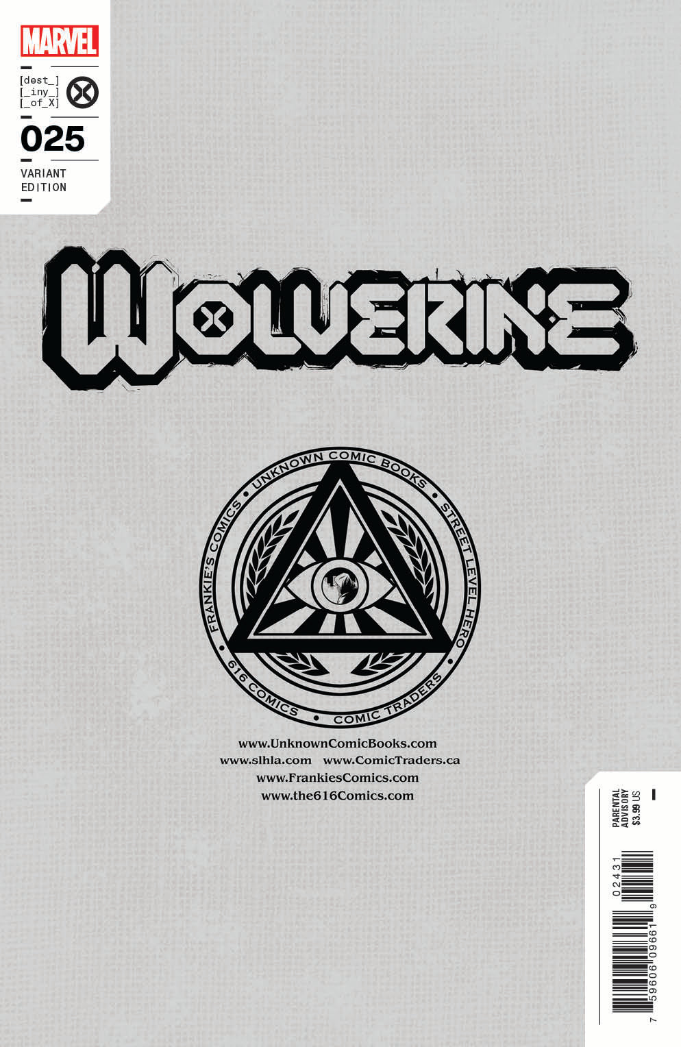 Wolverine #25 [Axe] Unknown Comics Scott Williams Exclusive Virgin Icon Var (10/12/2022)