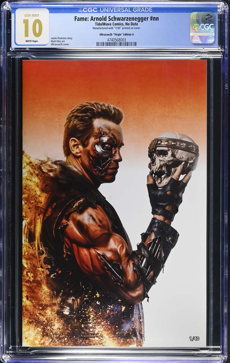 Arnold Schwarzenegger #1 CGC 10 Ultraraw26 Secret Virgin Variant #1/40