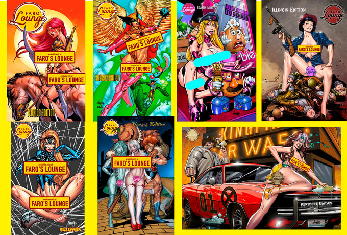 American Safari Sketchbook: Arkansas – Cavewoman & Carbonite Frozen Captain Caveman Mature B&W Pinup Art & Erotic Stories